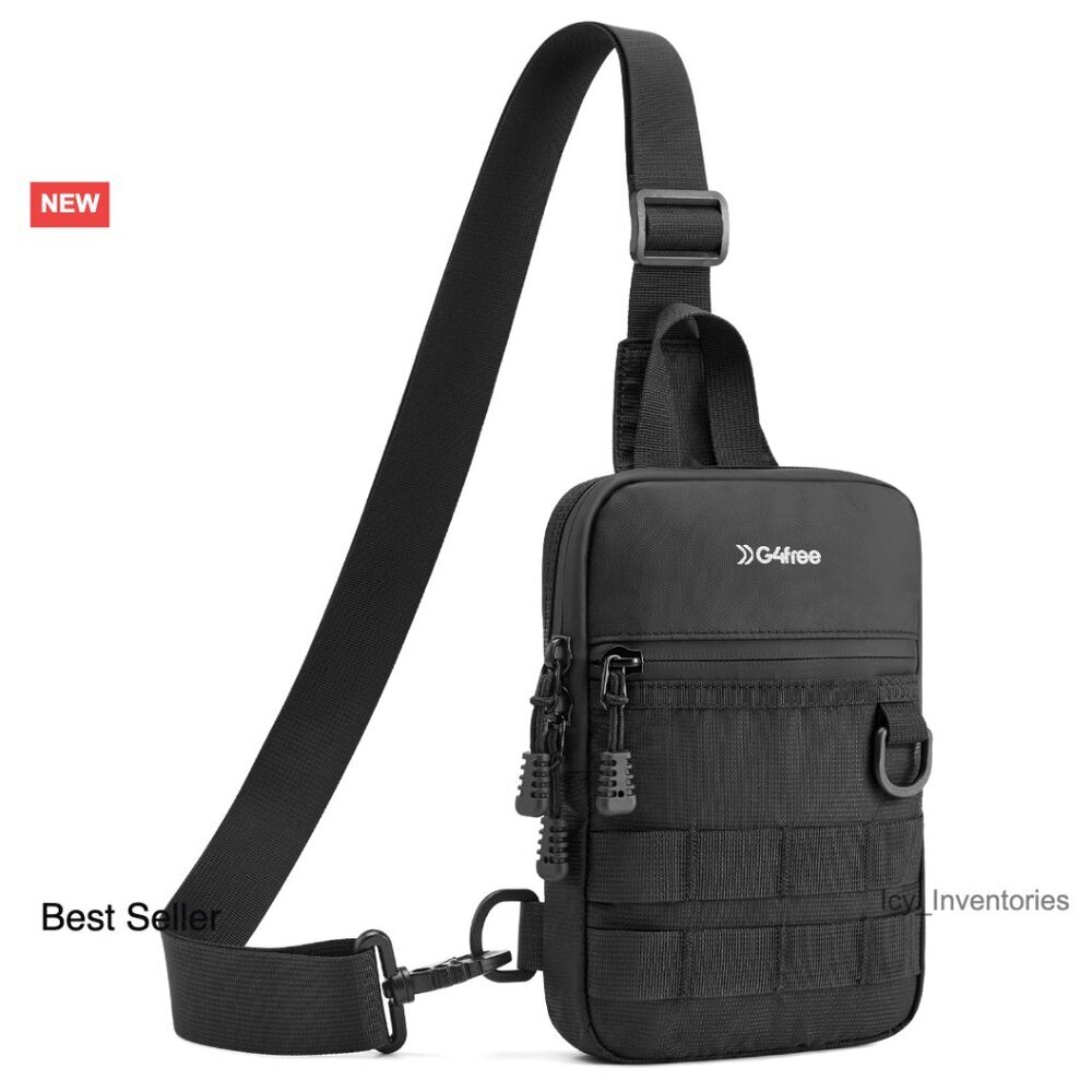 Water-Resistant Nylon Crossbody Sling Bag Mini Tactical Shoulder Bag